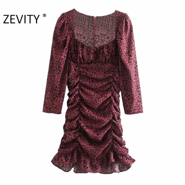 zevity new women square collar leopard print slim pleated dress ladies chic puff sleeve hem ruffles party vestido ds4551, Black;gray
zevity new women square collar leopard print slim pleated dress ladies chic puff sleeve hem ruffles party vestido ds4551, Black;gray