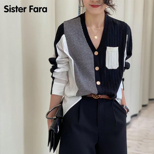 women's knits & tees sister fara spring autumn knitted sweater cardigan jacket deep v neck single breasted office lady knitting coat, White
women's knits & tees sister fara spring autumn knitted sweater cardigan jacket deep v neck single breasted office lady knitting coat, White