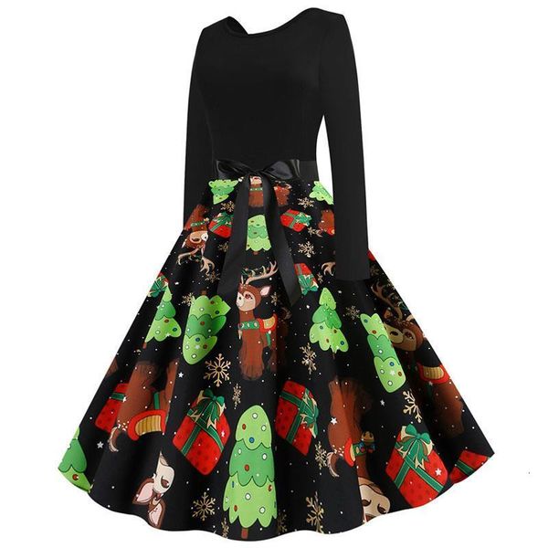 women vintage christmas dress elegant black print winter casual midi long sleeve party dress robe femme vestidos plus size, Black;gray
women vintage christmas dress elegant black print winter casual midi long sleeve party dress robe femme vestidos plus size, Black;gray