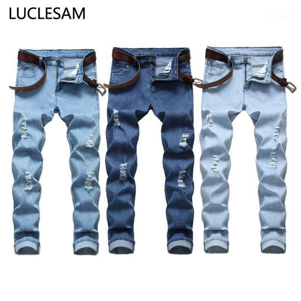 men's jeans straight destroyed hole mens elastic motorcycle punk slim fit ripped for men vintage cotton denim pants 421, Blue
men's jeans straight destroyed hole mens elastic motorcycle punk slim fit ripped for men vintage cotton denim pants 421, Blue