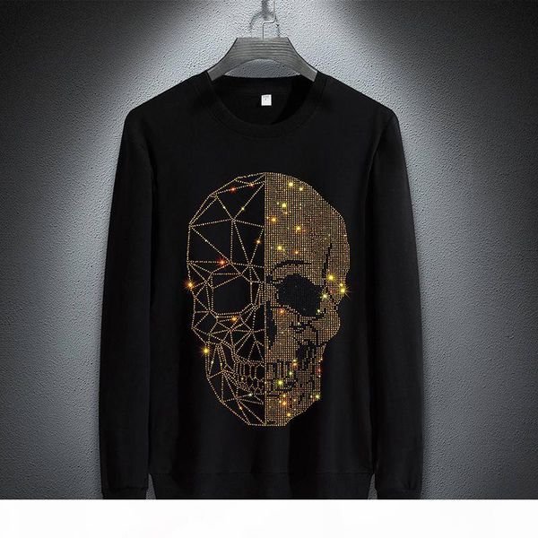 januarysnow brand fashion designer winter hoodies mens skulls rhinestones long sleeve t shirts modal cotton o neck short sleeve slim hoodie, Black
januarysnow brand fashion designer winter hoodies mens skulls rhinestones long sleeve t shirts modal cotton o neck short sleeve slim hoodie, Black