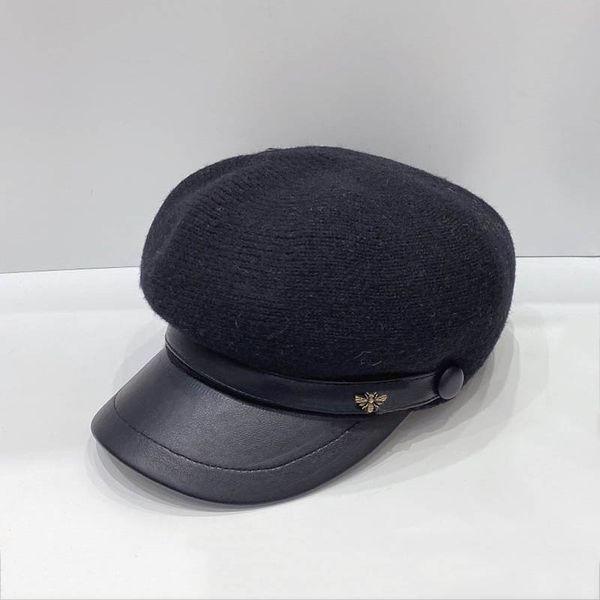 women hat beret wool octagonal cap lady fashion item wool leather stitching christmas present spring autumn winter accessories casquette, Blue;gray
women hat beret wool octagonal cap lady fashion item wool leather stitching christmas present spring autumn winter accessories casquette, Blue;gray