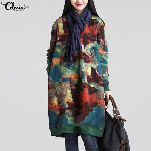 celmia women winter vintage dress autumn long sleeve casual loose pockets print long vestidos robe femme plus size oversize 201022, Black;pink
celmia women winter vintage dress autumn long sleeve casual loose pockets print long vestidos robe femme plus size oversize 201022, Black;pink