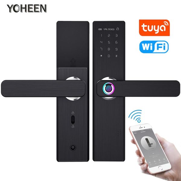 yoheen wifi electronic smart door lock with tuya app, security biometric fingerprint intelligent lock with password rfid card
yoheen wifi electronic smart door lock with tuya app, security biometric fingerprint intelligent lock with password rfid card