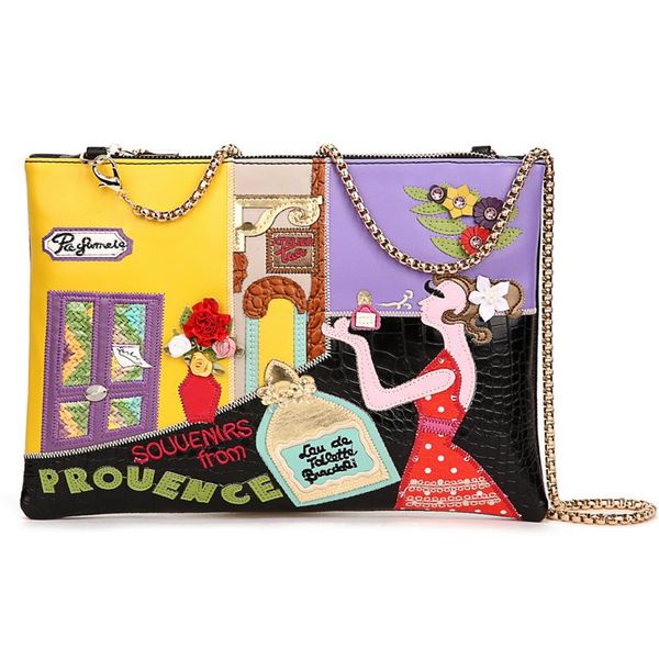 women bag leather patchwork embroidery envelops chain shoulder bag cross satchels clutch bags braccialini style perfume girl
women bag leather patchwork embroidery envelops chain shoulder bag cross satchels clutch bags braccialini style perfume girl