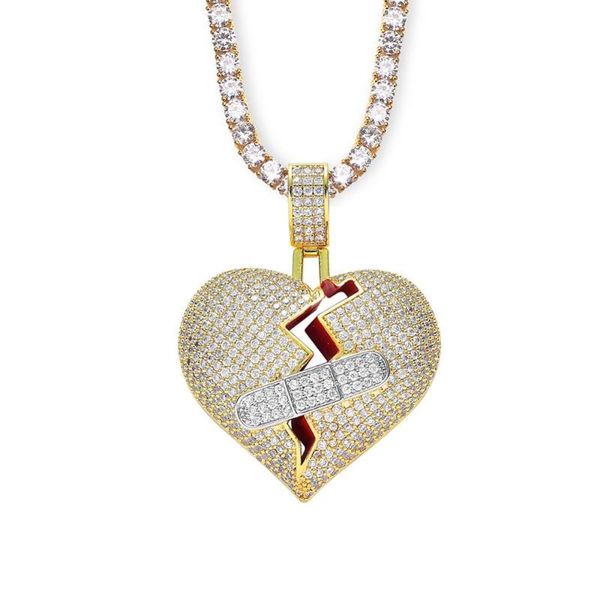 trendy hip hop jewelry band-aid broken heart love pendant men micro pave zircon stone necklace with ok patch love pendant bijoux, Silver
trendy hip hop jewelry band-aid broken heart love pendant men micro pave zircon stone necklace with ok patch love pendant bijoux, Silver