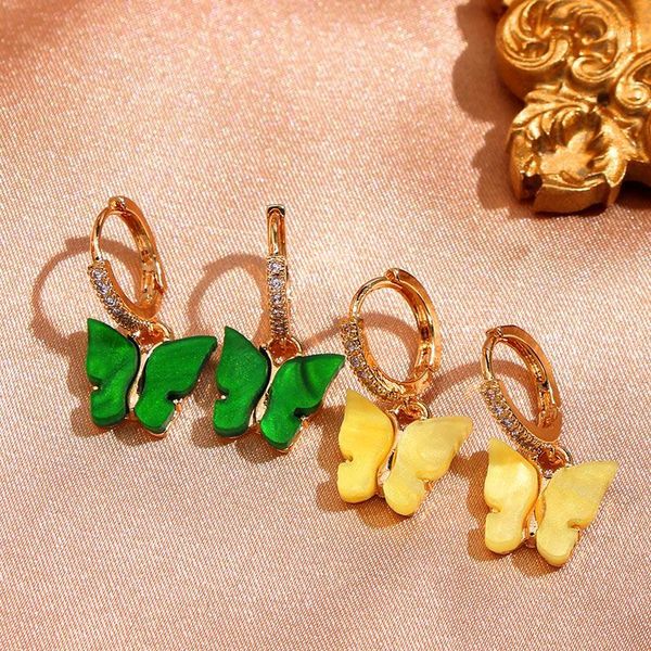 flatfoosie 2pair/set creative cz butterfly hoop earrings for women gold color resin earrings sets wedding party jewelry gift1, Golden;silver
flatfoosie 2pair/set creative cz butterfly hoop earrings for women gold color resin earrings sets wedding party jewelry gift1, Golden;silver