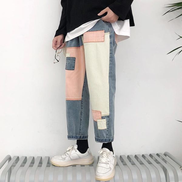 2021 men's wide leg pants patch baggy homme casual pants cargo pocket jeans biker denim blue color trousers size s-2xl1
2021 men's wide leg pants patch baggy homme casual pants cargo pocket jeans biker denim blue color trousers size s-2xl1