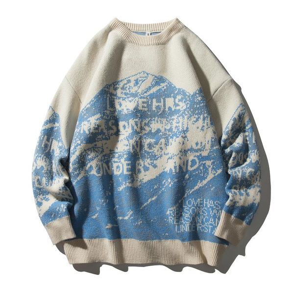 men's sweaters lindsey seader men 2021 snow mountain pullover knitted harajuku casual knitwear jumper hip hop streetwear, White;black
men's sweaters lindsey seader men 2021 snow mountain pullover knitted harajuku casual knitwear jumper hip hop streetwear, White;black