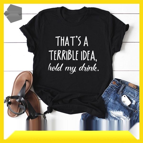 women's tht's terrible ide casual letter short sleeve women's t-shirt that's a terrible idea casual letter short sleeve, White
women's tht's terrible ide casual letter short sleeve women's t-shirt that's a terrible idea casual letter short sleeve, White