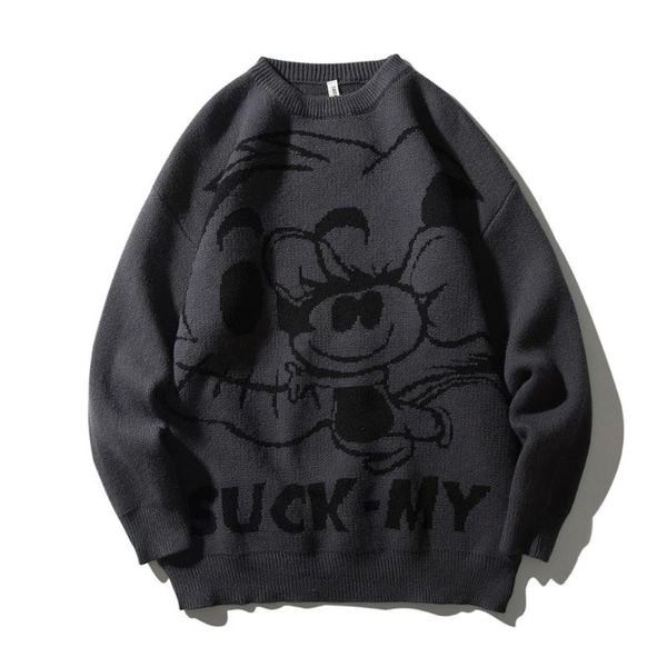 men's sweaters knitted sweater men winter mens clothes pullover casual cartoon cat loose cotton pullovers pull homme, White;black
men's sweaters knitted sweater men winter mens clothes pullover casual cartoon cat loose cotton pullovers pull homme, White;black