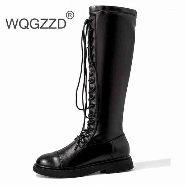 2020 high boots women's winter shoes genuine leather lace up punk rock knee-high boots lace up thigh high zapaptos mujer1, Black
2020 high boots women's winter shoes genuine leather lace up punk rock knee-high boots lace up thigh high zapaptos mujer1, Black