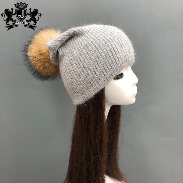 beanie/skull caps janefur winter warm angora skullies beanie hat with real raccoon fur pompom, Blue;gray
beanie/skull caps janefur winter warm angora skullies beanie hat with real raccoon fur pompom, Blue;gray