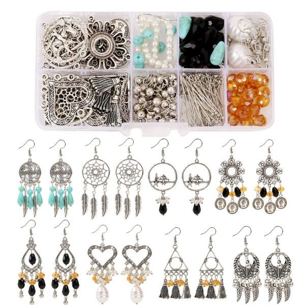 hollow bohemian diy earrings set vintage dangle earrings jewelry making kit alloy green patina tree leaf beads craft supplies kimter-c348fz
hollow bohemian diy earrings set vintage dangle earrings jewelry making kit alloy green patina tree leaf beads craft supplies kimter-c348fz