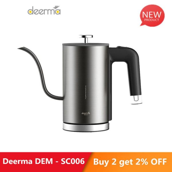 new deerma electric kettle coffee pot slender spout matte texture stainless steel kettle led heating lamp 600ml
new deerma electric kettle coffee pot slender spout matte texture stainless steel kettle led heating lamp 600ml