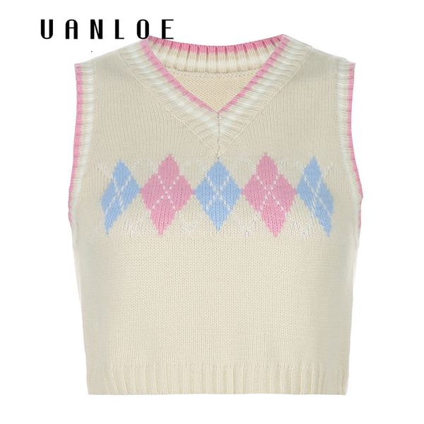 vanloe argyle knitted sweater vest women preppy style plaid streetwear preppy style y2k patchwork sleeveless knitwear tank h1211, White;black
vanloe argyle knitted sweater vest women preppy style plaid streetwear preppy style y2k patchwork sleeveless knitwear tank h1211, White;black