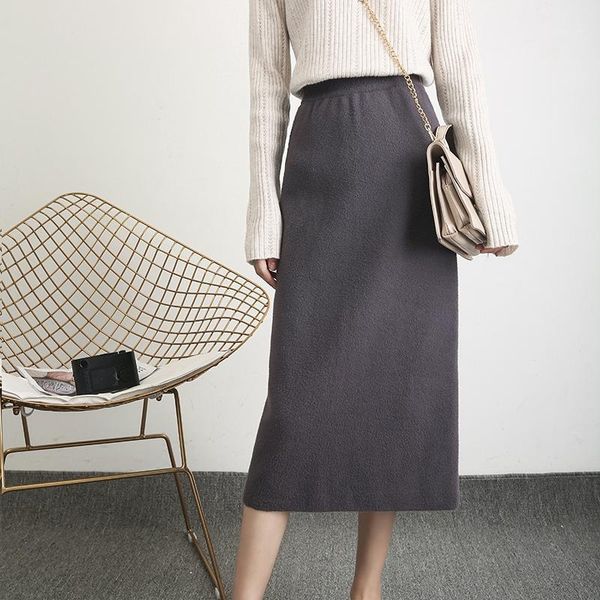 alkmene 2020 spring and autumn new cashmere knitted bag hip skirt female high waist thick split fork slim party step skirt1, Black
alkmene 2020 spring and autumn new cashmere knitted bag hip skirt female high waist thick split fork slim party step skirt1, Black