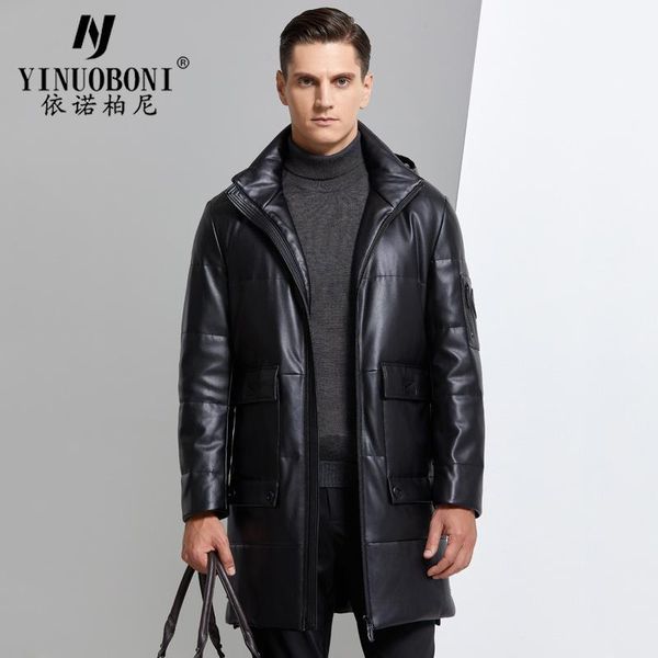 men's down & parkas hooded super simulation leather stand-up collar mid-length white duck jacket 2021 winter casual thick coat, Black
men's down & parkas hooded super simulation leather stand-up collar mid-length white duck jacket 2021 winter casual thick coat, Black