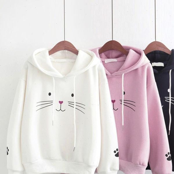 cat printing hoodies hooded casual loose women pullovers winter long sleeve shirt roupas femininas white ropa aesthetic clothes, Black
cat printing hoodies hooded casual loose women pullovers winter long sleeve shirt roupas femininas white ropa aesthetic clothes, Black