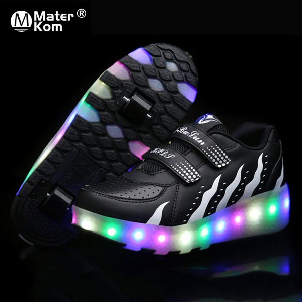 size 28-43 lighted skate shoes for children double wheels luminous with roller kids boys girls led sneakers large, Black;red
size 28-43 lighted skate shoes for children double wheels luminous with roller kids boys girls led sneakers large, Black;red