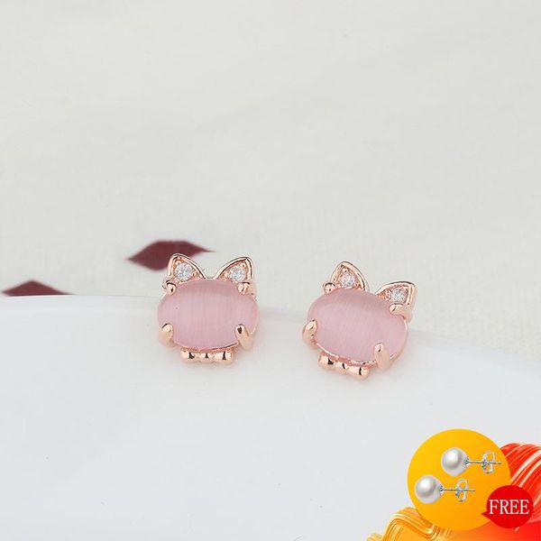 stud fashion 925 silver jewelry earrings for women cat shape rose quartz zircon gemstone earring wedding engagement accessories, Golden;silver
stud fashion 925 silver jewelry earrings for women cat shape rose quartz zircon gemstone earring wedding engagement accessories, Golden;silver