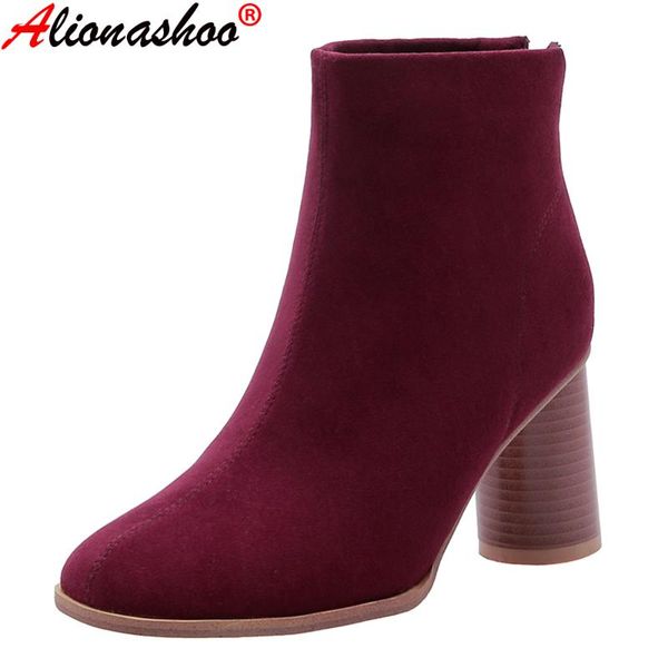 boots large sizes women fashion flock round toe high heels women's shoes autumn winter ankle female botas mujer 17 48, Black
boots large sizes women fashion flock round toe high heels women's shoes autumn winter ankle female botas mujer 17 48, Black