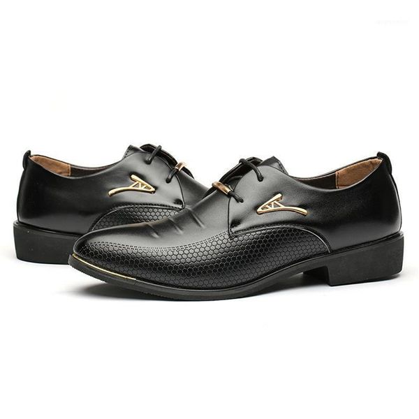 classic man pointed toe dress shoes pu leather metal decorative buckle formal dress lace-up shoes male formal plus size1, Black
classic man pointed toe dress shoes pu leather metal decorative buckle formal dress lace-up shoes male formal plus size1, Black