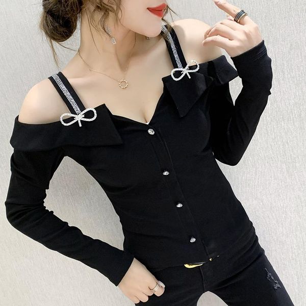 new 2021 autumn long sleeve women t-shirt fashion off the shoulder tshirts women elegant slim diamond mujer camisetas, White
new 2021 autumn long sleeve women t-shirt fashion off the shoulder tshirts women elegant slim diamond mujer camisetas, White