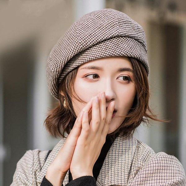 beanie/skull caps houndstooth beret autumn and winter berets children korean retro british japanese fashionable all-match painter hat for wo, Blue;gray
beanie/skull caps houndstooth beret autumn and winter berets children korean retro british japanese fashionable all-match painter hat for wo, Blue;gray