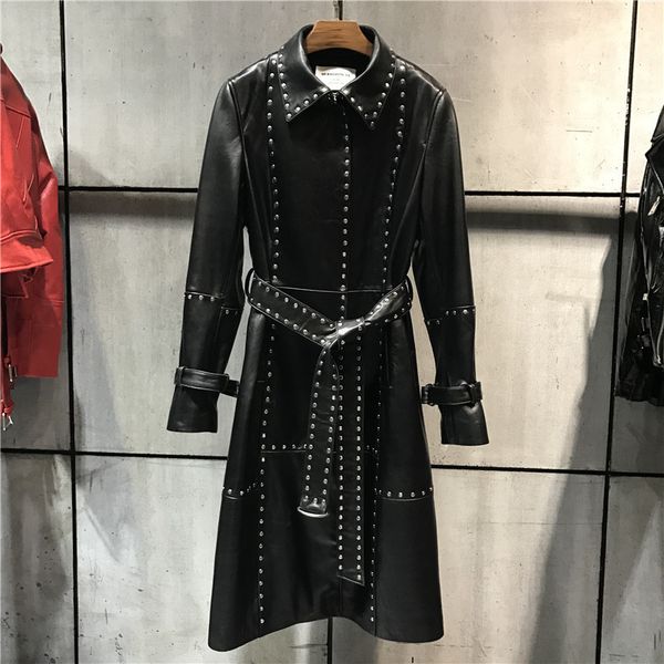 lady genuine leather trench women real sheep leather coat long plus size 5xl 201030, Black
lady genuine leather trench women real sheep leather coat long plus size 5xl 201030, Black