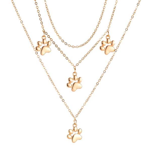 multilayer necklace cute animal cat foot print pendant necklace for women alloy chokers fashion jewelry, Silver
multilayer necklace cute animal cat foot print pendant necklace for women alloy chokers fashion jewelry, Silver
