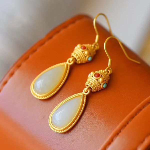 dangle & chandelier natural an jade drop earrings chinese style retro minority design elegant gilding craft women's christmas halloween, Silver
dangle & chandelier natural an jade drop earrings chinese style retro minority design elegant gilding craft women's christmas halloween, Silver