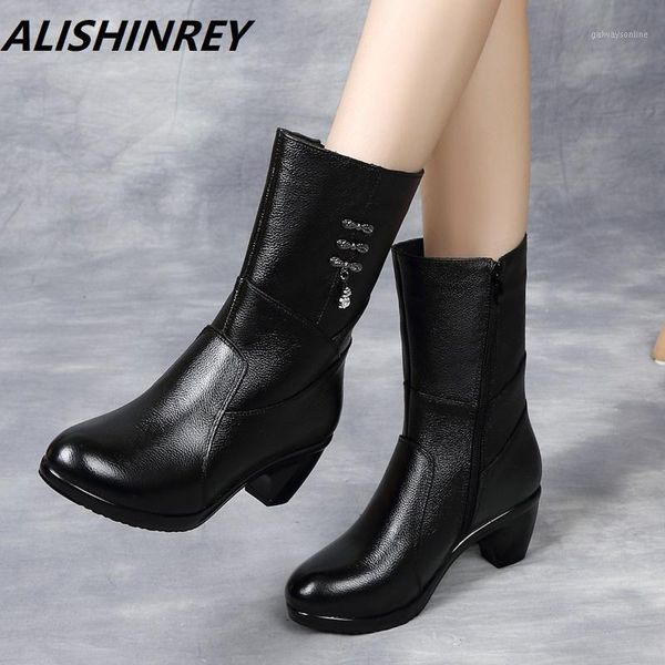 boots alishinrey fashion genuine leather mid calf heels winter plush keep warm women snow female waterproof cotton shoes1, Black
boots alishinrey fashion genuine leather mid calf heels winter plush keep warm women snow female waterproof cotton shoes1, Black