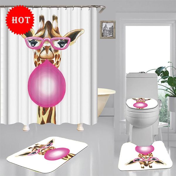10 pattern waterproof shower curtain 4 piece carpet cover toilet cover bath mat pad set funny giraffe bathroom decoration yxljom xhhair
10 pattern waterproof shower curtain 4 piece carpet cover toilet cover bath mat pad set funny giraffe bathroom decoration yxljom xhhair