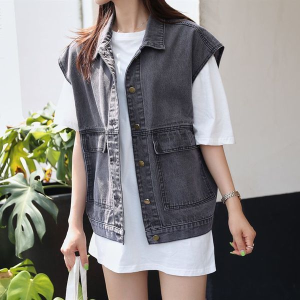 new 2021 spring trend denim female vest vintage cardigan jacket sleeveless collar women's clothes y163 wypr rrfx, Black;white
new 2021 spring trend denim female vest vintage cardigan jacket sleeveless collar women's clothes y163 wypr rrfx, Black;white