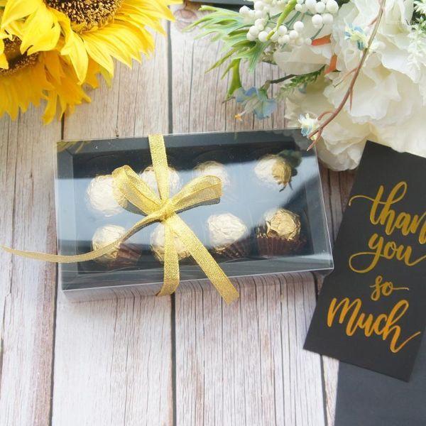 gift wrap 16*8.2*4cm 10set black chocolate paper box with pvc window as wedding christmas birthday candy packaging1
gift wrap 16*8.2*4cm 10set black chocolate paper box with pvc window as wedding christmas birthday candy packaging1