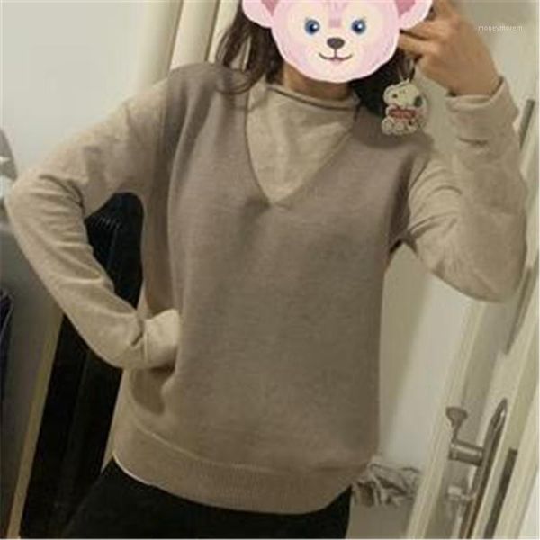 

women's knits & tees autumn winter vests ladies knitted cashmere outerwear waistcoat womens v-neck woollen sleeveless sweaters female, White