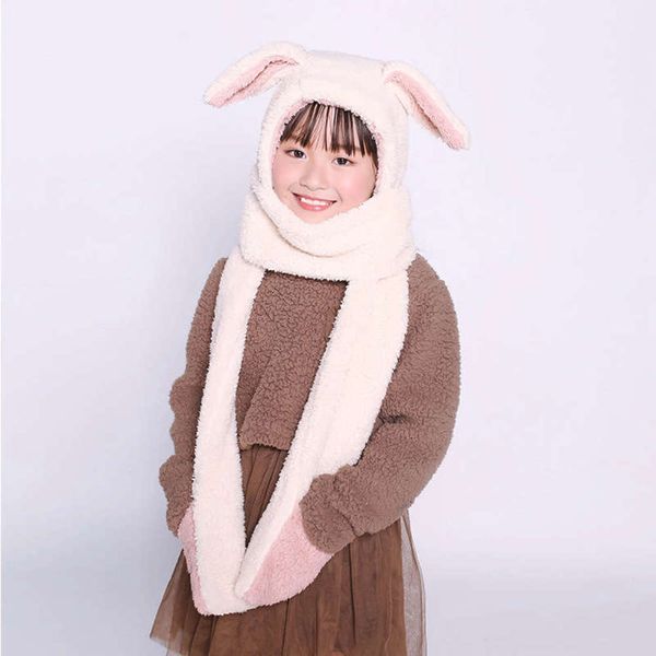 glov three plush scarf rabbit warm in one children's ear protection hat, Red;brown
glov three plush scarf rabbit warm in one children's ear protection hat, Red;brown