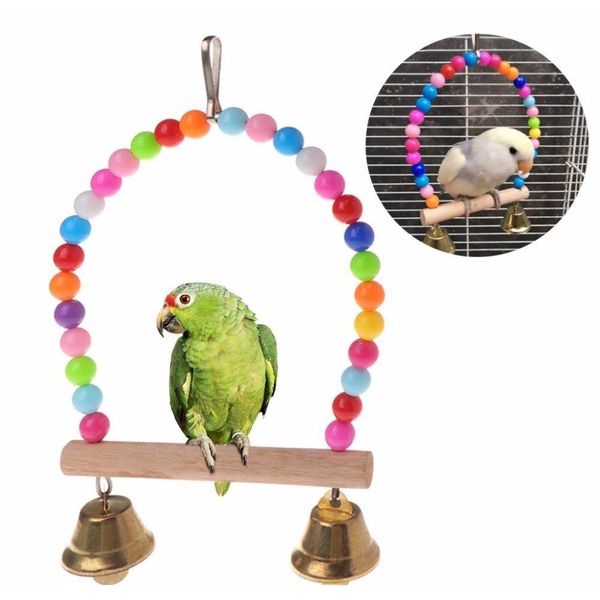natural wooden parrots swing toy birds perch hanging swings cage with colorful beads bells t qylojm toys2010 
natural wooden parrots swing toy birds perch hanging swings cage with colorful beads bells t qylojm toys2010