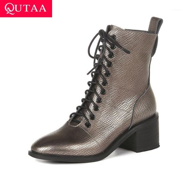 qutaa 2021 classic square med heel ankle boots autumn winter women shoes zipper casual pointed toe ladies pumps size 34-421, Black
qutaa 2021 classic square med heel ankle boots autumn winter women shoes zipper casual pointed toe ladies pumps size 34-421, Black