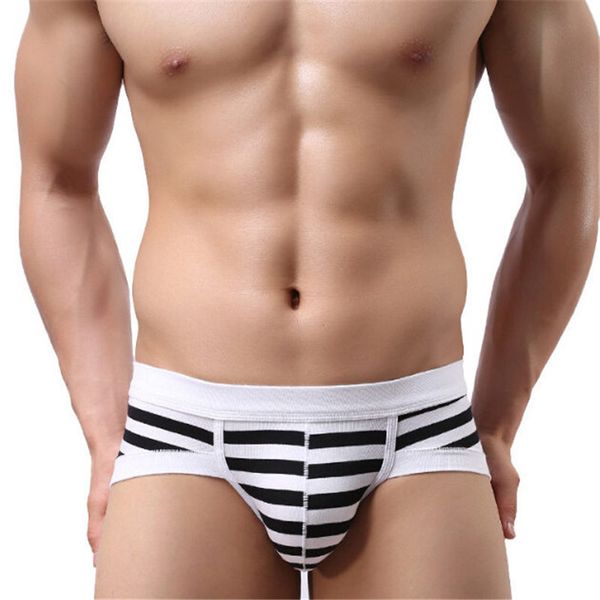 2019 new brand cotton striped fashion men underwear comfortable underpants men's briefs l xl xxl, Black;white
2019 new brand cotton striped fashion men underwear comfortable underpants men's briefs l xl xxl, Black;white