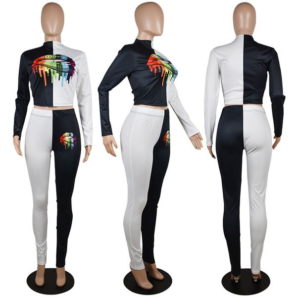 women tracksuit plus size lips printed long sleeves sweatshirt pullover leggings tights pants two piece set outfit sports suit e101503, Gray
women tracksuit plus size lips printed long sleeves sweatshirt pullover leggings tights pants two piece set outfit sports suit e101503, Gray