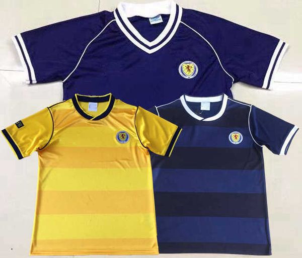 retro scotland t shirts 1982 1986 soccer jerseys scottish home retro football shirt, Black;yellow 
retro scotland t shirts 1982 1986 soccer jerseys scottish home retro football shirt, Black;yellow