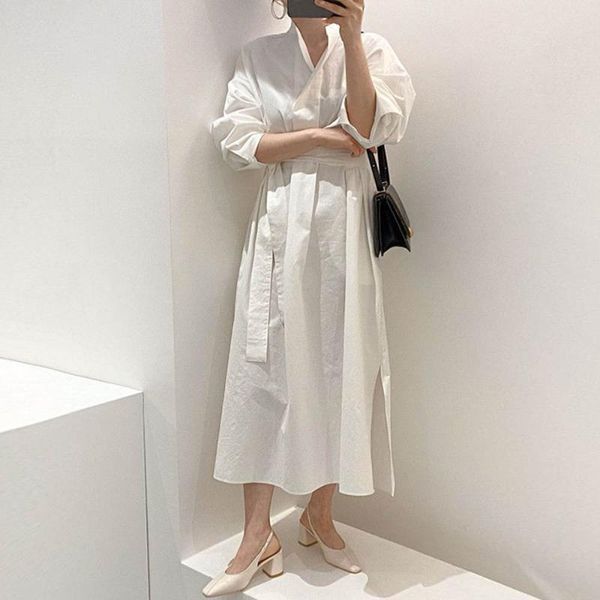 casual women long shirt dress stand collar korean chic lady work wear maxi dresses robe puff sleeve female spring 2021 vestiods, Black;gray
casual women long shirt dress stand collar korean chic lady work wear maxi dresses robe puff sleeve female spring 2021 vestiods, Black;gray