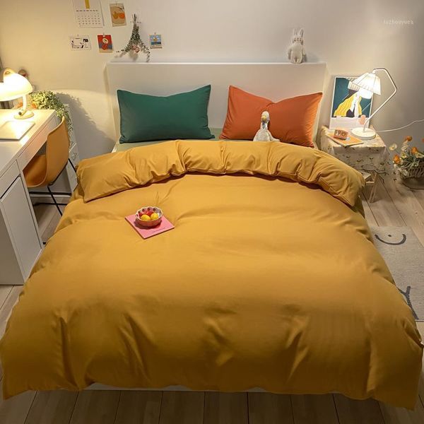 pure color bedding sets yellow quilt cover pillowcase bed flat sheets fashion duvet cover sets twin full single king bedclothes1
pure color bedding sets yellow quilt cover pillowcase bed flat sheets fashion duvet cover sets twin full single king bedclothes1
