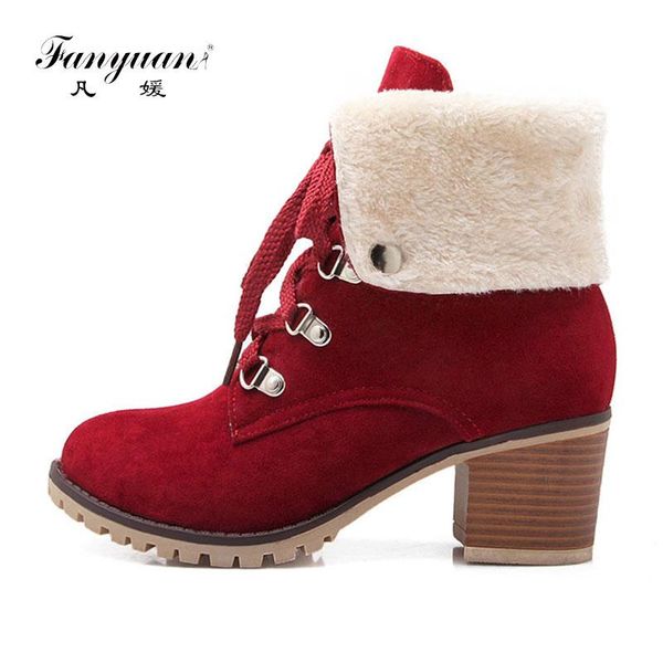 fanyuan new fashion women warm snow boots winter fur women ankle boots female casual thick heel platform women's shoes, Black
fanyuan new fashion women warm snow boots winter fur women ankle boots female casual thick heel platform women's shoes, Black