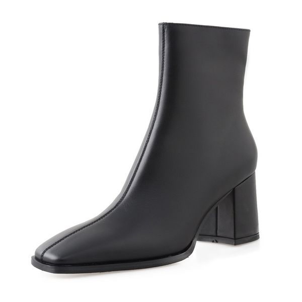 2021 female ankle leather boots chunky heels retro lady party shoes 34-43 421m, Black
2021 female ankle leather boots chunky heels retro lady party shoes 34-43 421m, Black
