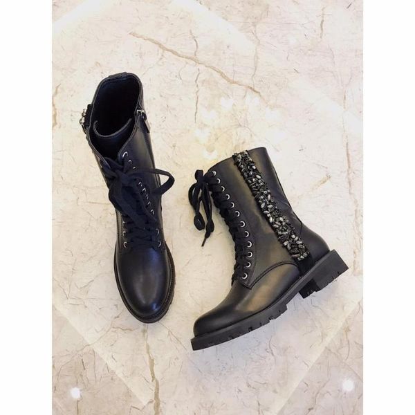 women shoes women mid calf winter crystal boots genuine leather round toe low heels boots zapatos de mujer, Black
women shoes women mid calf winter crystal boots genuine leather round toe low heels boots zapatos de mujer, Black