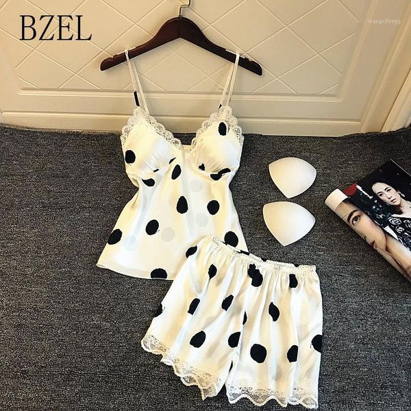 bzel lace pajama sets summer women's pijama v-neck sleepwear sling shorts suit set cute home clothes polka dot home wear xl1, Black;red
bzel lace pajama sets summer women's pijama v-neck sleepwear sling shorts suit set cute home clothes polka dot home wear xl1, Black;red