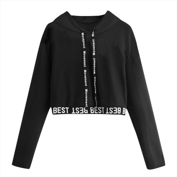 2020 women letter printed hoodies splice pullover hooded sweatshirt winter long sleeve short sweatshirt hooded sudadera mujer, Black
2020 women letter printed hoodies splice pullover hooded sweatshirt winter long sleeve short sweatshirt hooded sudadera mujer, Black